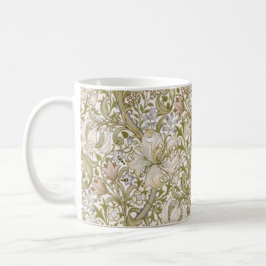 William Morris Golden Lily Garden Flower Classic Koffiemok (Links)