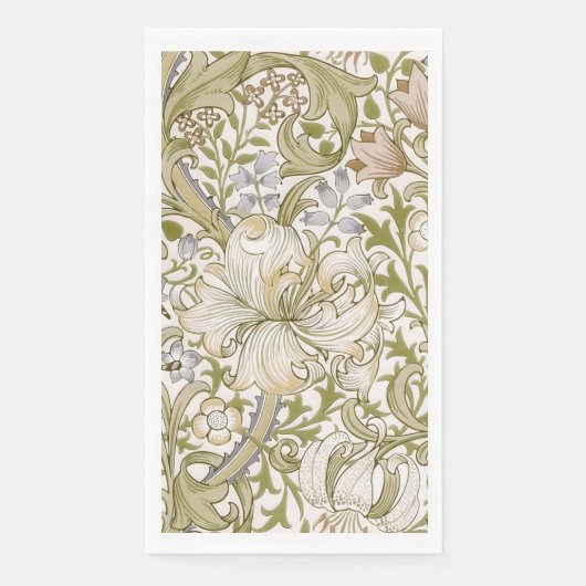 William Morris Golden Lily Garden Flower Classic Servet (Voorkant)