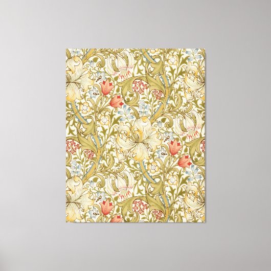 William Morris Golden Lily Pattern Canvas Afdruk (Voorkant)