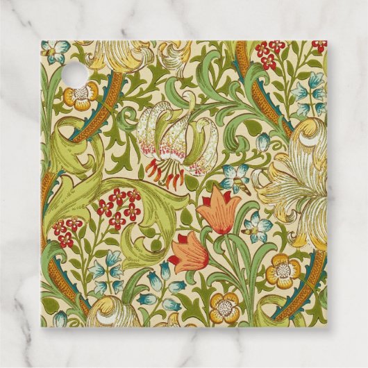 William Morris Golden Lily Pre-Raphaelite Bedankjes Labels (Voorkant)