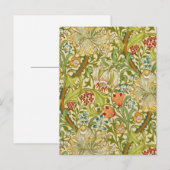 William Morris Golden Lily  Pre-Raphaelite Briefkaart (Voorkant / Achterkant)