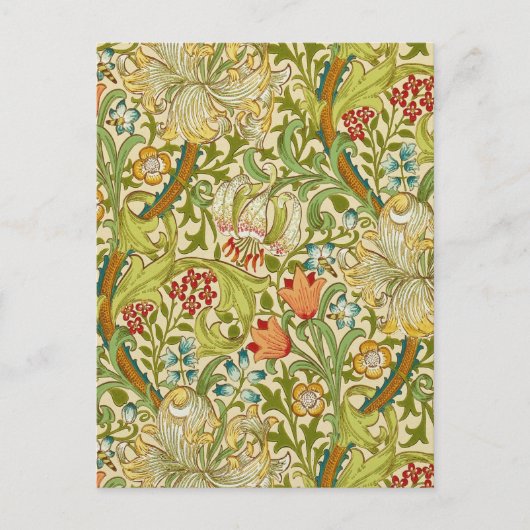 William Morris Golden Lily  Pre-Raphaelite Briefkaart (Voorkant)