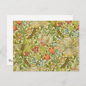 William Morris Golden Lily  Pre-Raphaelite Briefkaart (Voorkant / Achterkant)