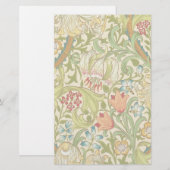 William Morris Golden Lily Pre-Raphaelite Briefpapier (Voorkant / Achterkant)