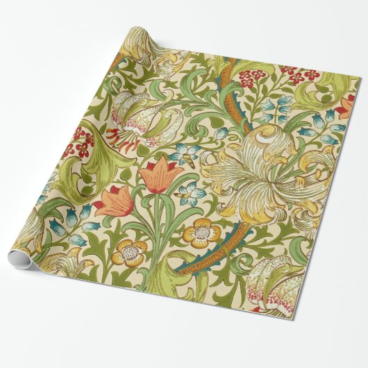 William Morris Golden Lily  Pre-Raphaelite Cadeaupapier (Uitgerold)