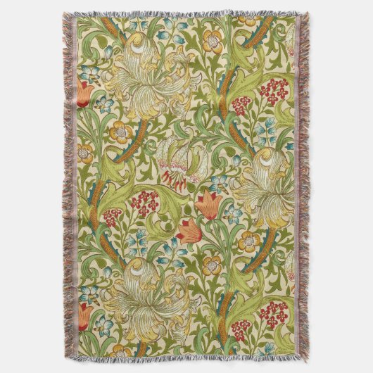 William Morris Golden Lily  Pre-Raphaelite Deken (Voorkant Verticaal)