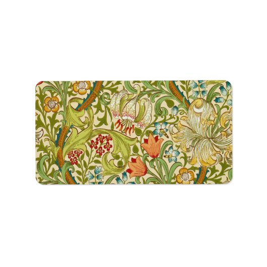 William Morris Golden Lily  Pre-Raphaelite Etiket (Voorkant)