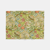 William Morris Golden Lily Pre-Raphaelite Fleece Deken (Voorkant (Horizontaal))