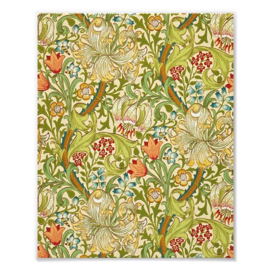 William Morris Golden Lily Pre-Raphaelite Foto Afdruk (Voorkant)