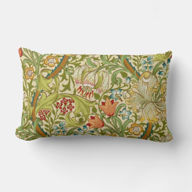 William Morris Golden Lily  Pre-Raphaelite Kussen (Voorkant)