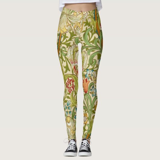 William Morris Golden Lily  Pre-Raphaelite Leggings (Voorkant)