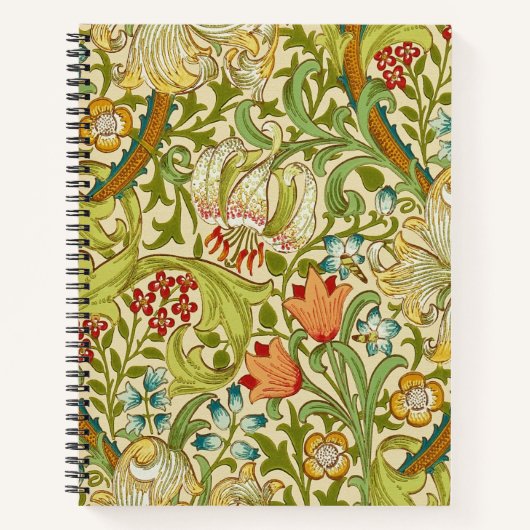 William Morris Golden Lily Pre-Raphaelite Notitieboek (Voorkant)