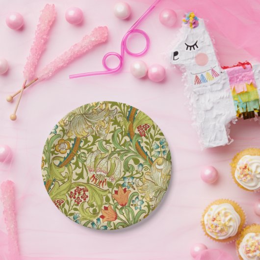 William Morris Golden Lily Pre-Raphaelite Papieren Bordje (Feest)