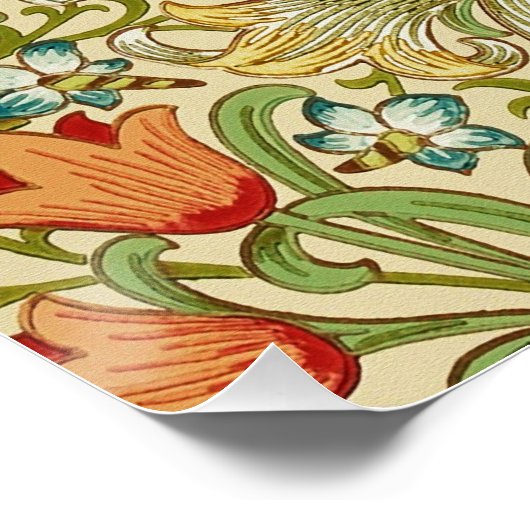William Morris Golden Lily  Pre-Raphaelite Perfect Poster (Hoek)
