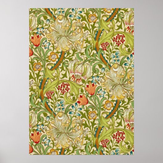 William Morris Golden Lily  Pre-Raphaelite Poster (Voorkant)