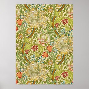 William Morris Golden Lily  Pre-Raphaelite Poster