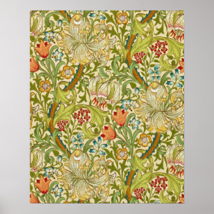 William Morris Golden Lily  Pre-Raphaelite Poster