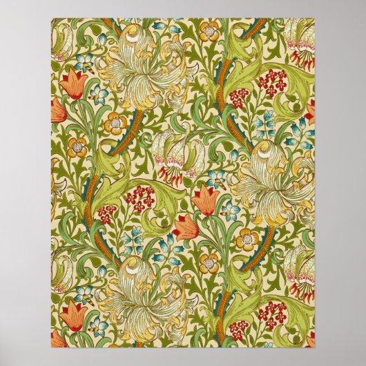 William Morris Golden Lily  Pre-Raphaelite Poster (Voorkant)