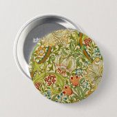William Morris Golden Lily Pre-Raphaelite Ronde Button 7,6 Cm (Voorkant /achterkant)