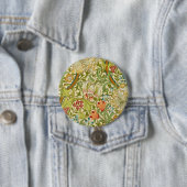 William Morris Golden Lily Pre-Raphaelite Ronde Button 7,6 Cm (In situ)