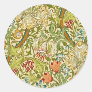 William Morris Golden Lily  Pre-Raphaelite Ronde Sticker
