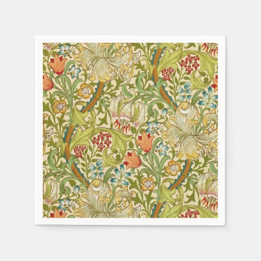 William Morris Golden Lily  Pre-Raphaelite Servetten (Voorkant)