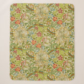 William Morris Golden Lily Pre-Raphaelite Sherpa Deken (Voorkant)