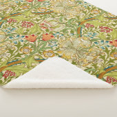 William Morris Golden Lily Pre-Raphaelite Sherpa Deken (3/4)