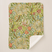 William Morris Golden Lily Pre-Raphaelite Sherpa Deken (Voorkant)