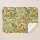 William Morris Golden Lily Pre-Raphaelite Sherpa Deken (Voorkant (horizontaal))