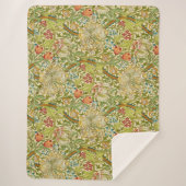 William Morris Golden Lily Pre-Raphaelite Sherpa Deken (Voorkant)