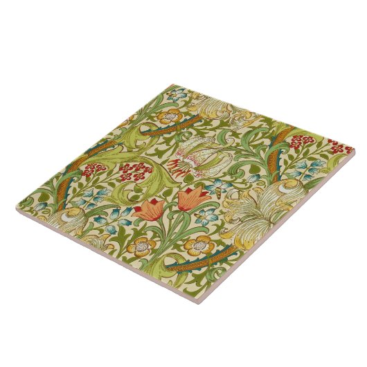 William Morris Golden Lily Pre-Raphaelite Tegeltje (Zijkant)