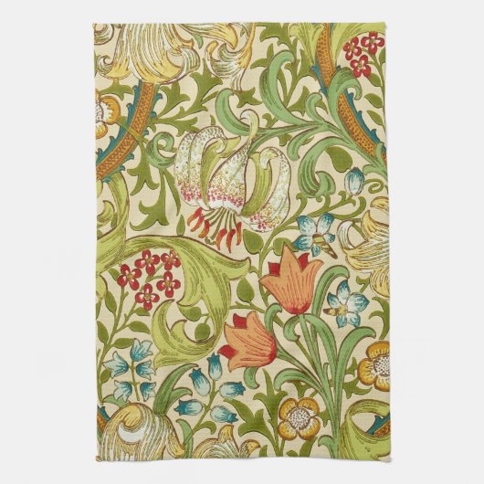 William Morris Golden Lily  Pre-Raphaelite Theedoek (Verticaal)