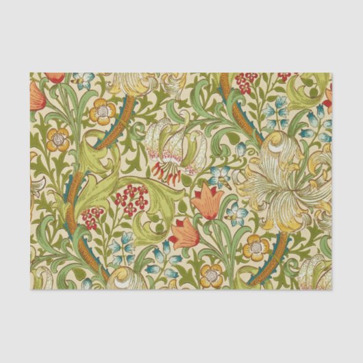 William Morris Golden Lily  Pre-Raphaelite Tissuepapier (Voorkant)