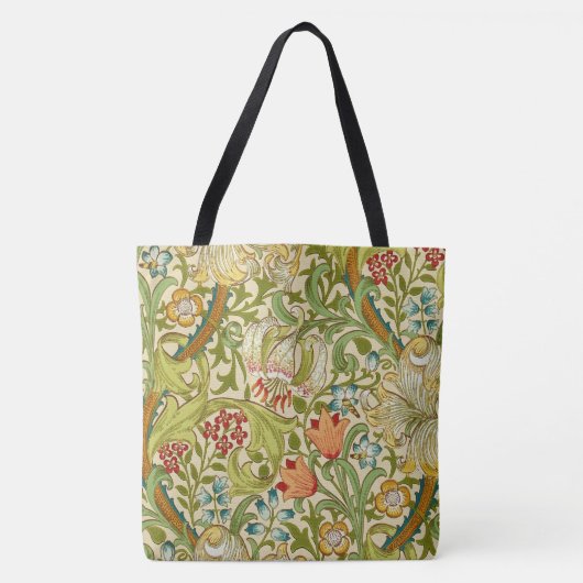 William Morris Golden Lily  Pre-Raphaelite Tote Bag (Voorkant)