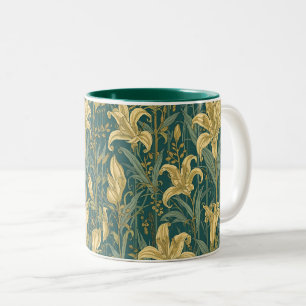William Morris Golden Lily  Pre-Raphaelite Tweekleurige Koffiemok