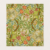 William Morris Golden Lily  Pre-Raphaelite Visitekaartje (Buitenkant ongevouwen)