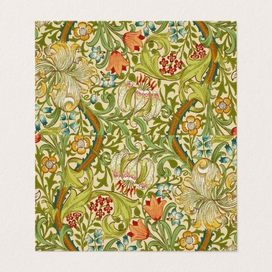 William Morris Golden Lily  Pre-Raphaelite Visitekaartje (Buitenkant ongevouwen)