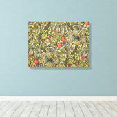 William Morris Golden Lily Restored Pattern Canvas Afdruk (Insitu (Houten vloer))