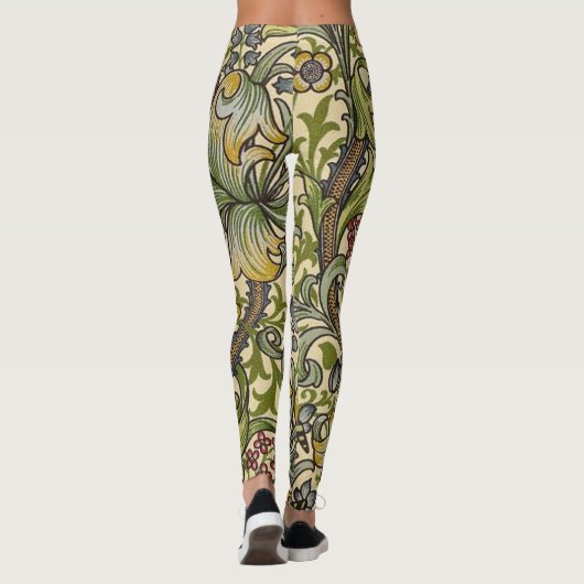 William Morris Golden Lily Restored Pattern Leggings (Achterkant)