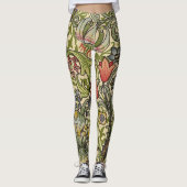 William Morris Golden Lily Restored Pattern Leggings (Voorkant)