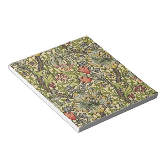 William Morris Golden Lily Restored Pattern Notitieblok (Schuin)