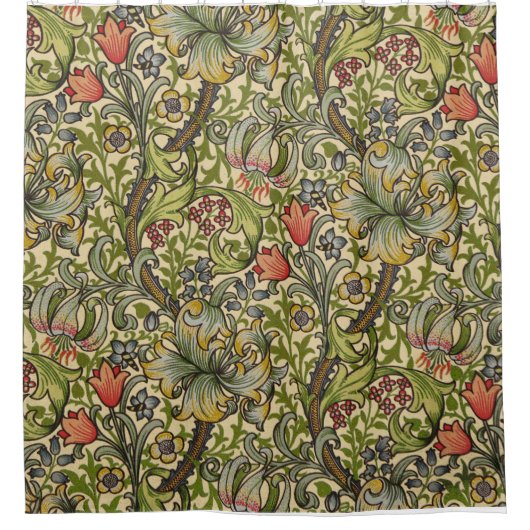 William Morris Golden Lily Shower Curtain Douchegordijn (Voorkant)