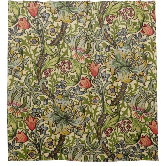 William Morris Golden Lily Shower Curtain Douchegordijn (Voorkant)