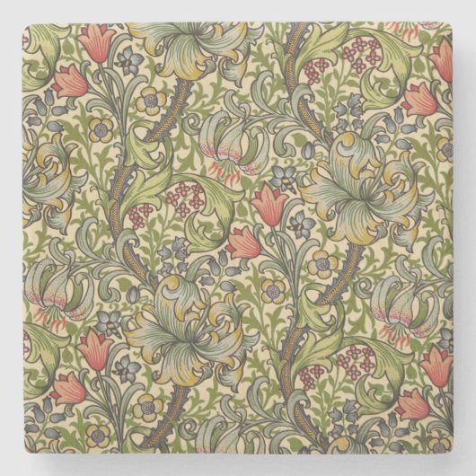 William Morris Golden Lily Stenen Onderzetter (Voorkant)
