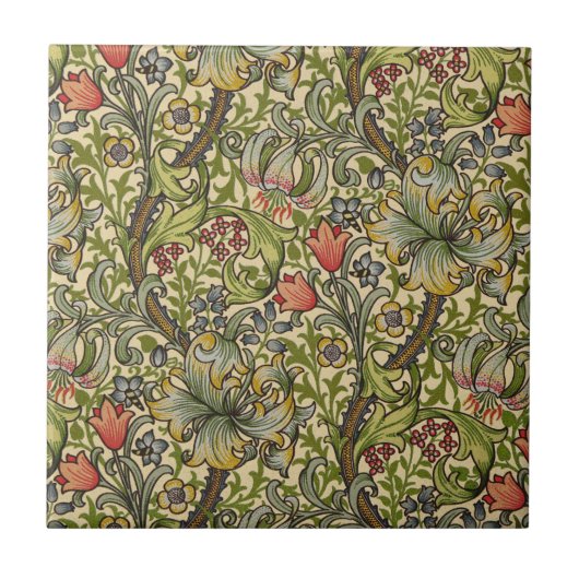 William Morris Golden Lily Tegeltje (Voorkant)