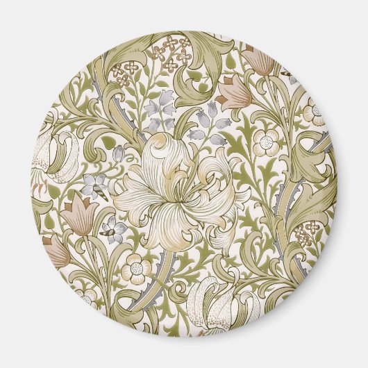 William Morris Golden Lily Tuin Bloem Klassieker Magneet (Voorkant)