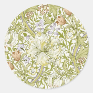 William Morris Golden Lily Tuin Bloem Klassieker Ronde Sticker