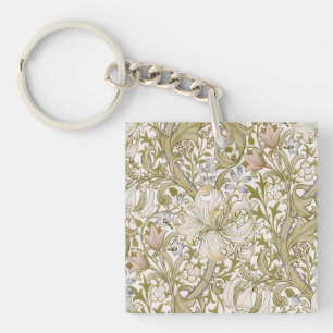 William Morris Golden Lily Tuin Bloem Klassieker Sleutelhanger