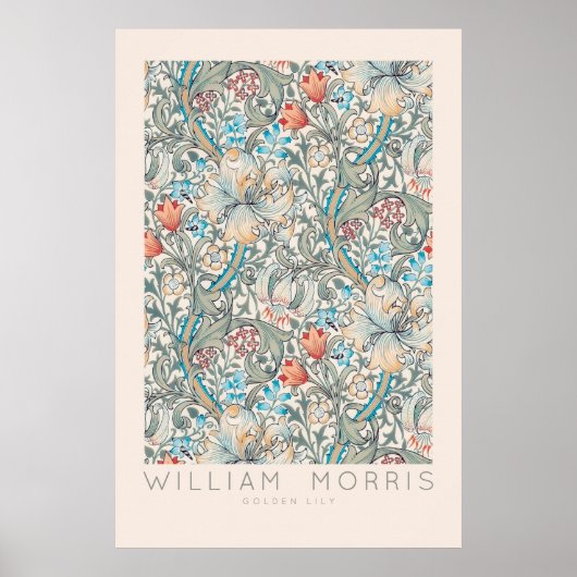 William Morris Golden Lily Wall Art Print (Voorkant)